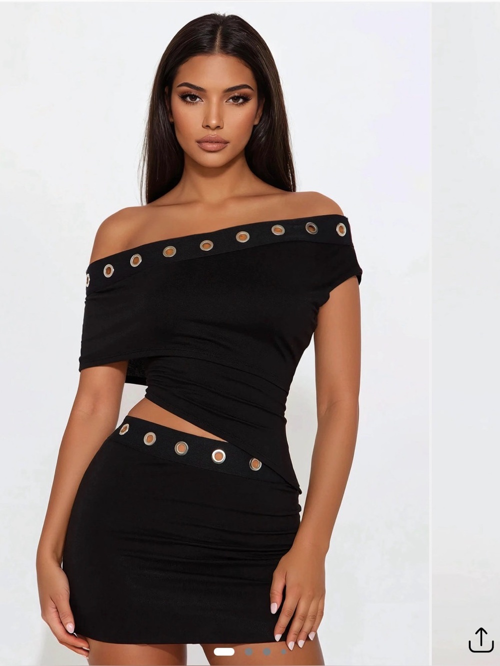 Fashion Nova ring of fire micro mini skirt set